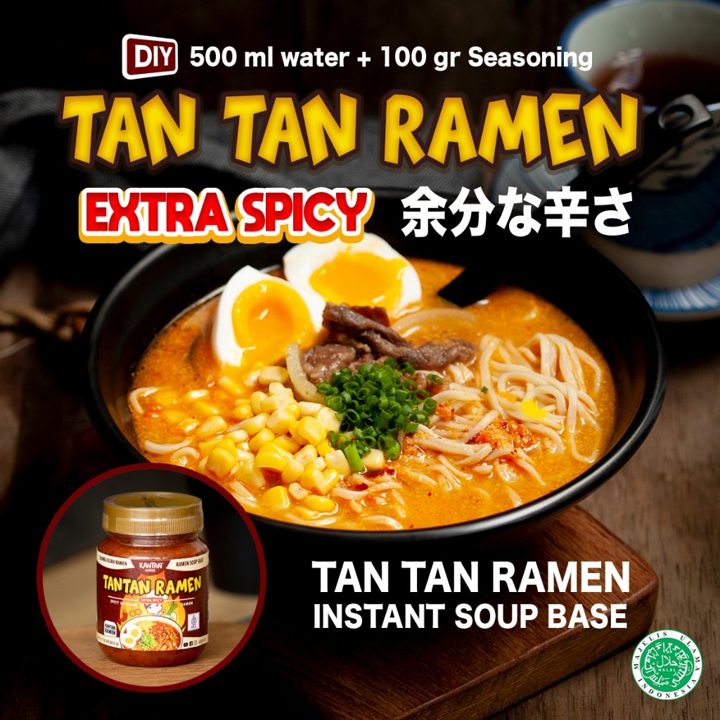 

BUMBU INSTANT TAN TAN EXTRA SPICY RAMEN UDON JEPANG ( KANTAN RAMEN ) 6 – 8 PORSI 100% HALAL