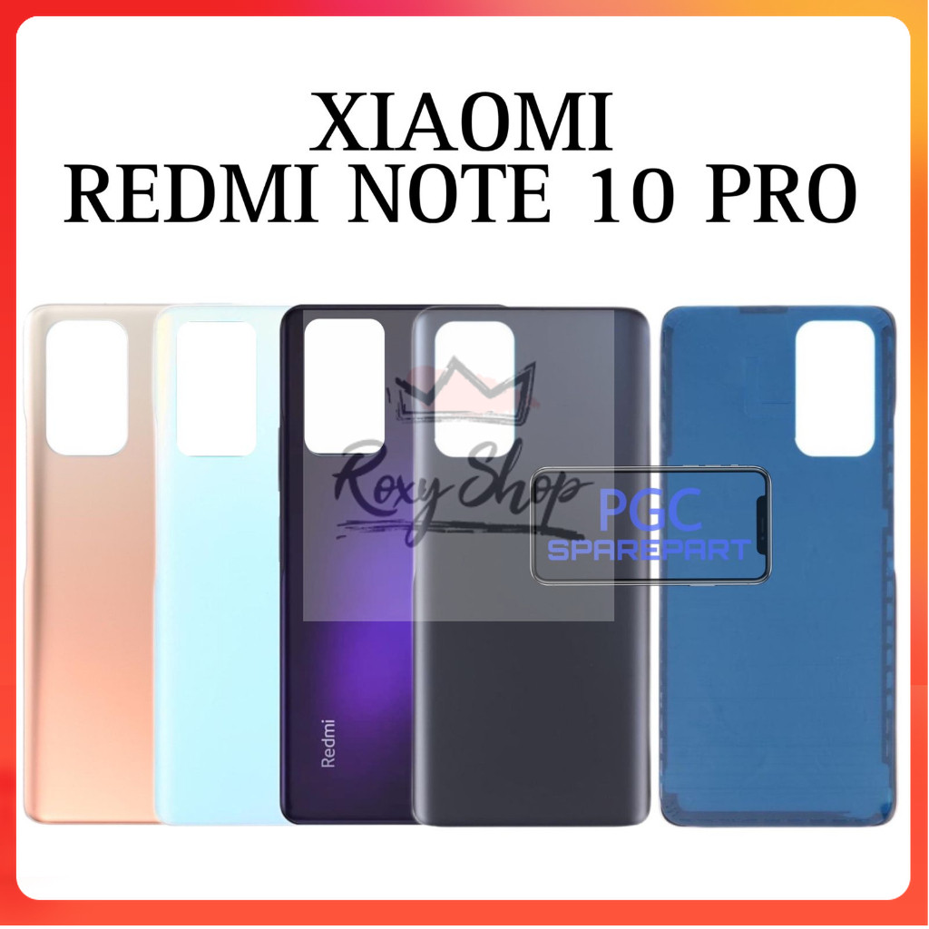Ori Backdoor Xiaomi Redmi Note 10 Pro - Tutup Baterai Back Cover Back Case