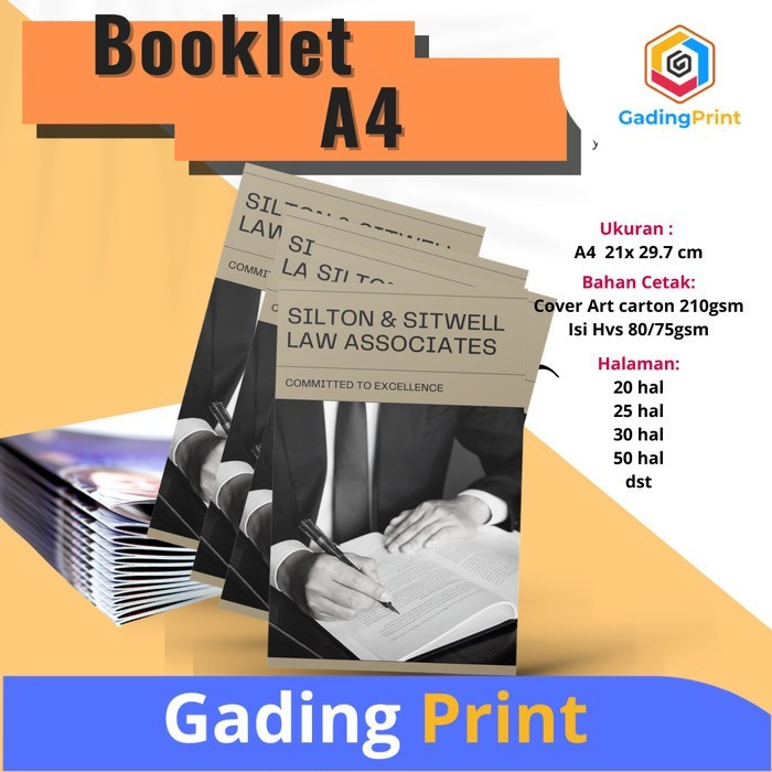 Cetak Booklet A4/ Print buku ukuran A4/ staples tengah A4 - 8 halaman - 16 halaman