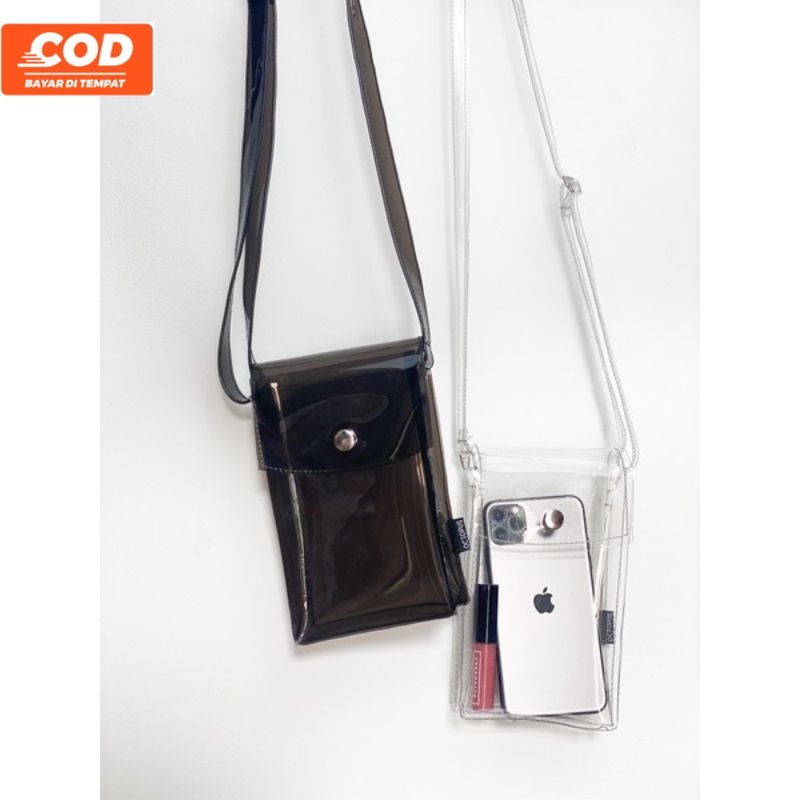tas hp transparan tas selempang kecil