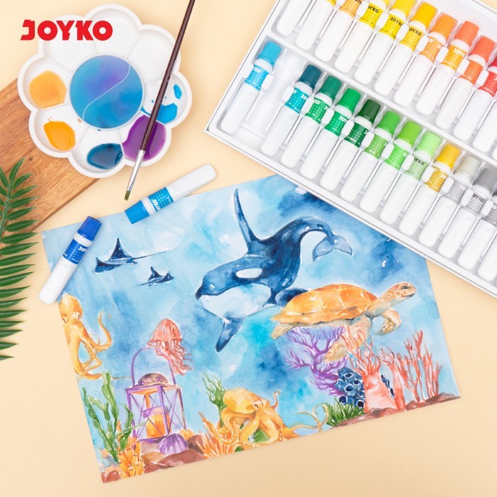 

Joyko TITI Watercolour 12 18 24 Colours / Cat Air Joyko Warna WAC-6ML - 12 Warna