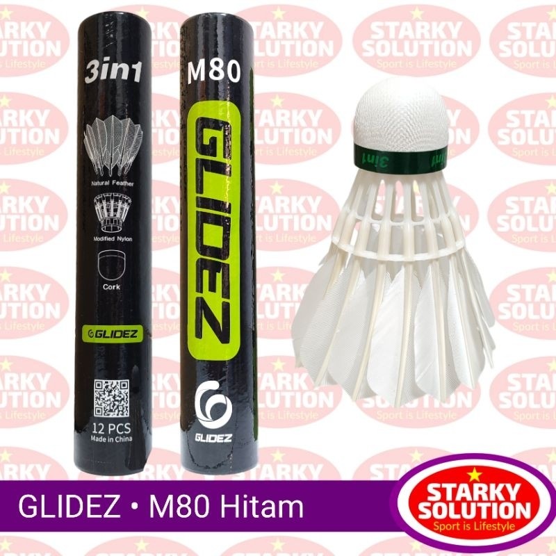 DR54E Shuttlecock 3 in 1 GLIDEZ M 80 BLACK Kok 3in1 M80 Maxbolt Badminton Bulutangkis Original