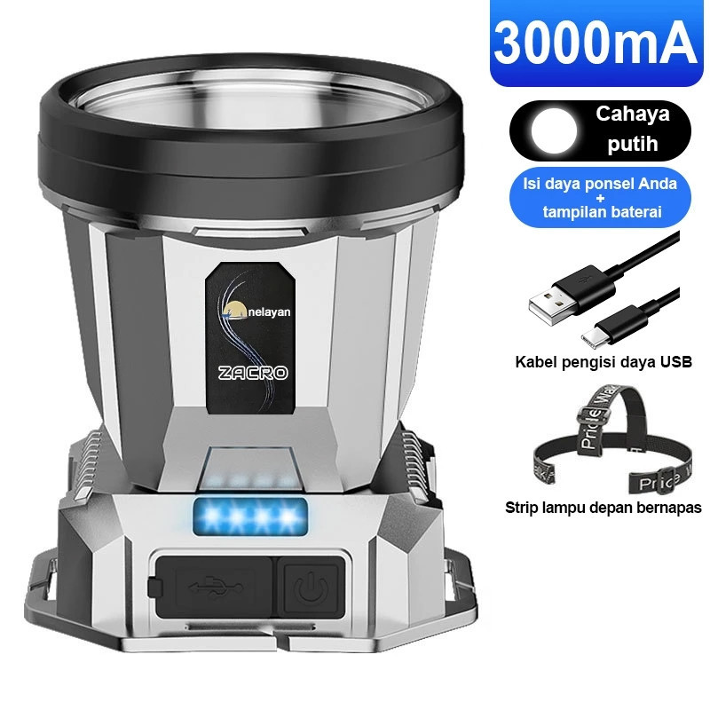 Senter kepala super terang Senter Kepala Led LED senter super terang Terang Anti Air typec