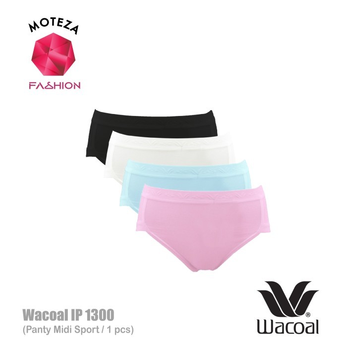 ✨TERLARIS✨ -Celana Dalam Wanita - Wacoal Panty Midi Sport - IP 1300 - Putih, S