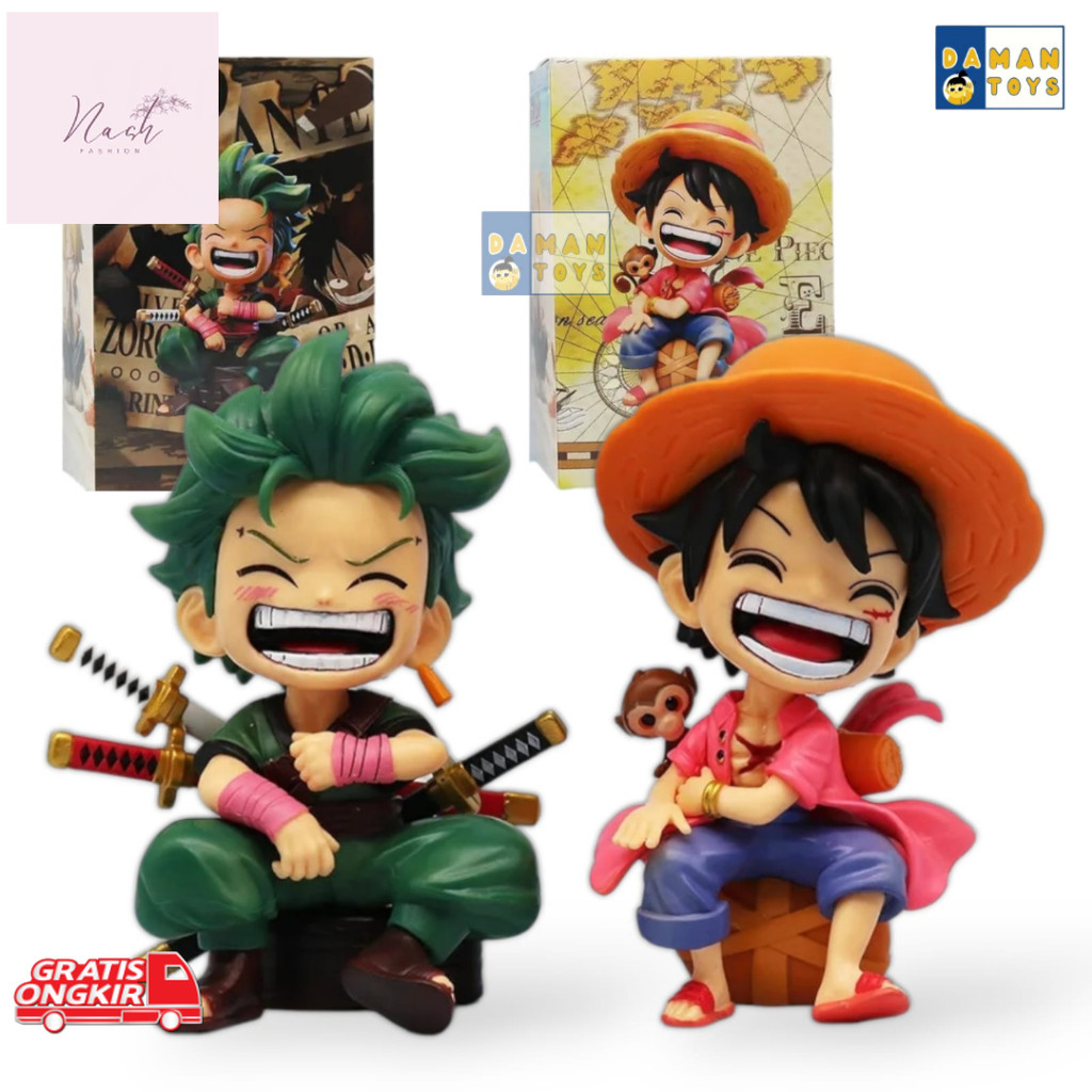 Action Figure Murah / One Piece Action Figure Zoro Roronoa Resin Lufyy Koleksi Pajangan Anime