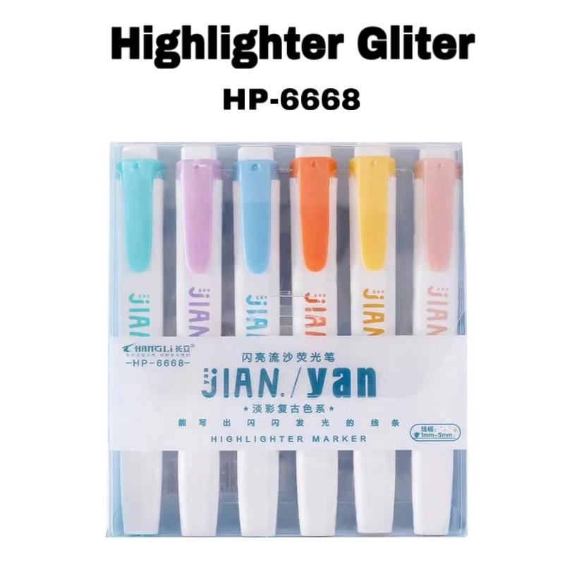 

HD Stabilo Highlighter Glitter / Highlighter Pen / Penanda Tulisan