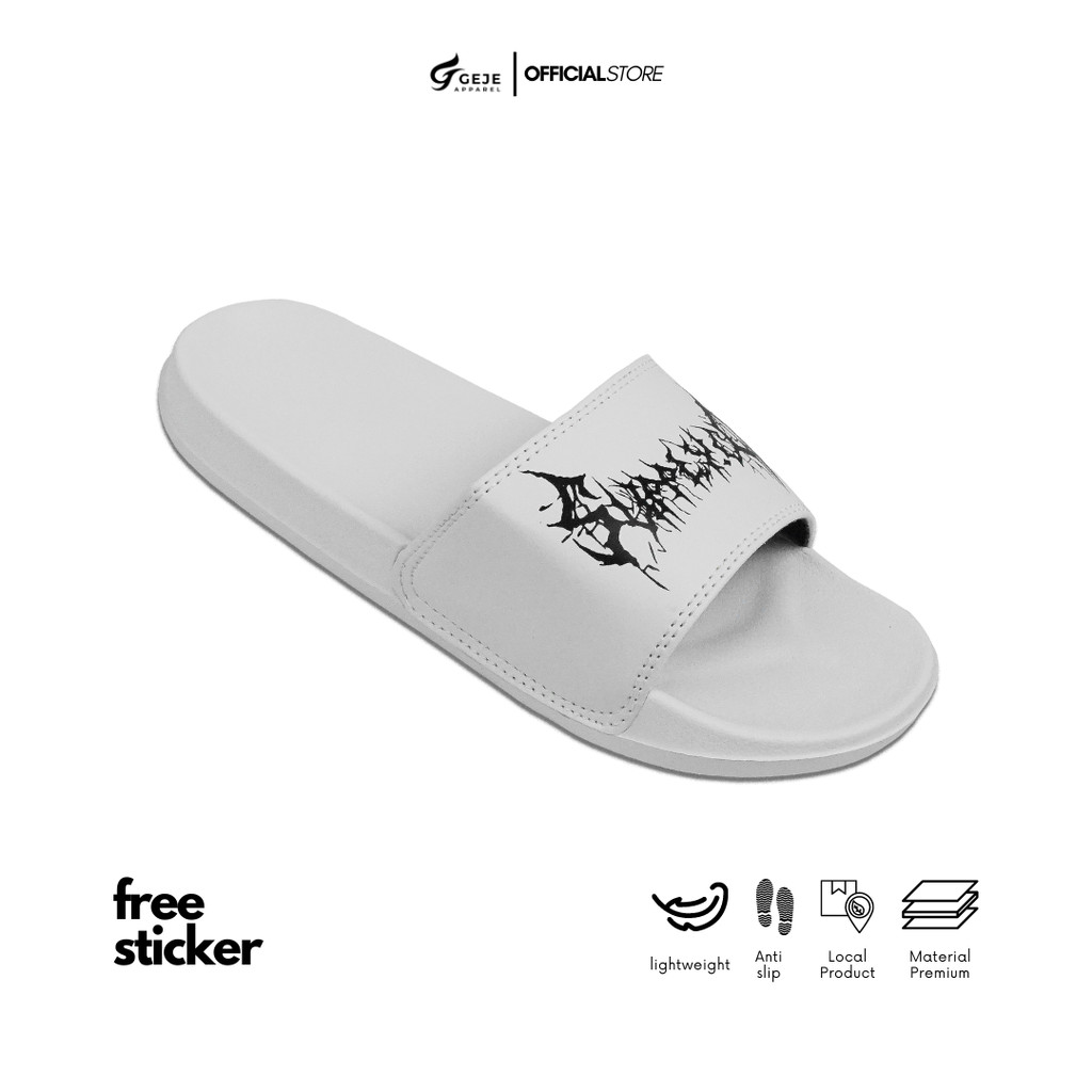 [ WHITE SERIES ] Sandal slop / Sandal Slide / sendal slide slippers  Footwear original Supply.Co