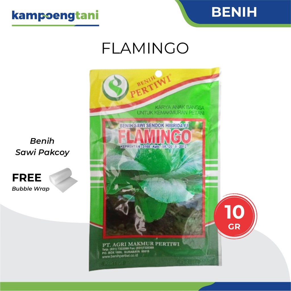Kampoeng Tani - Benih Sawi Pakcoy Flamingo 10 gram Cap Benih Pertiwi