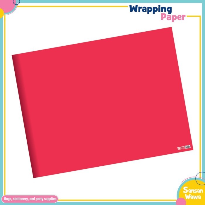 

Kertas Kado Sansan Wawa- Motif Polos Pasir Isi 5 lembar / Motif - MERAH-5253