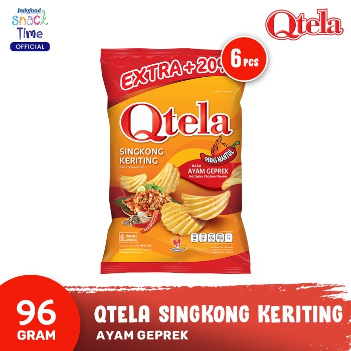 

cw Qtela Singkong Keriting Ayam Geprek 96 Gr - 6 Pcs