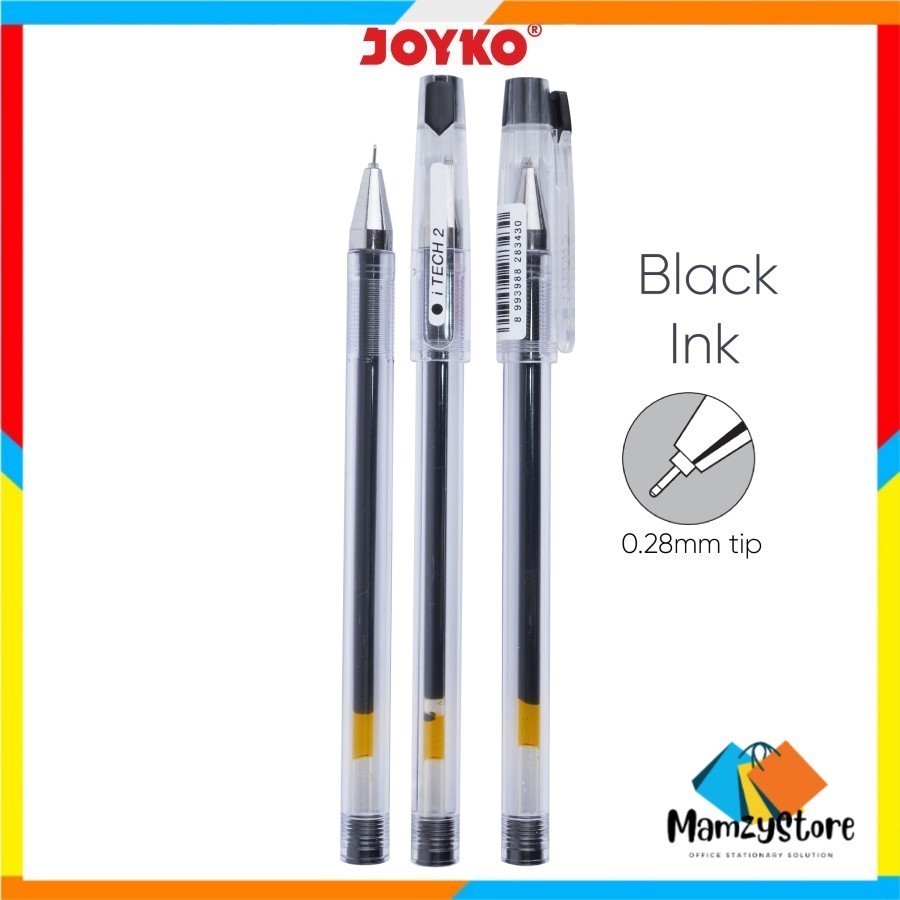 

Gel Pen Pulpen Joyko GP-266 iTech 2 0.28 mm - Hitam 1 Pack / 12Pcs