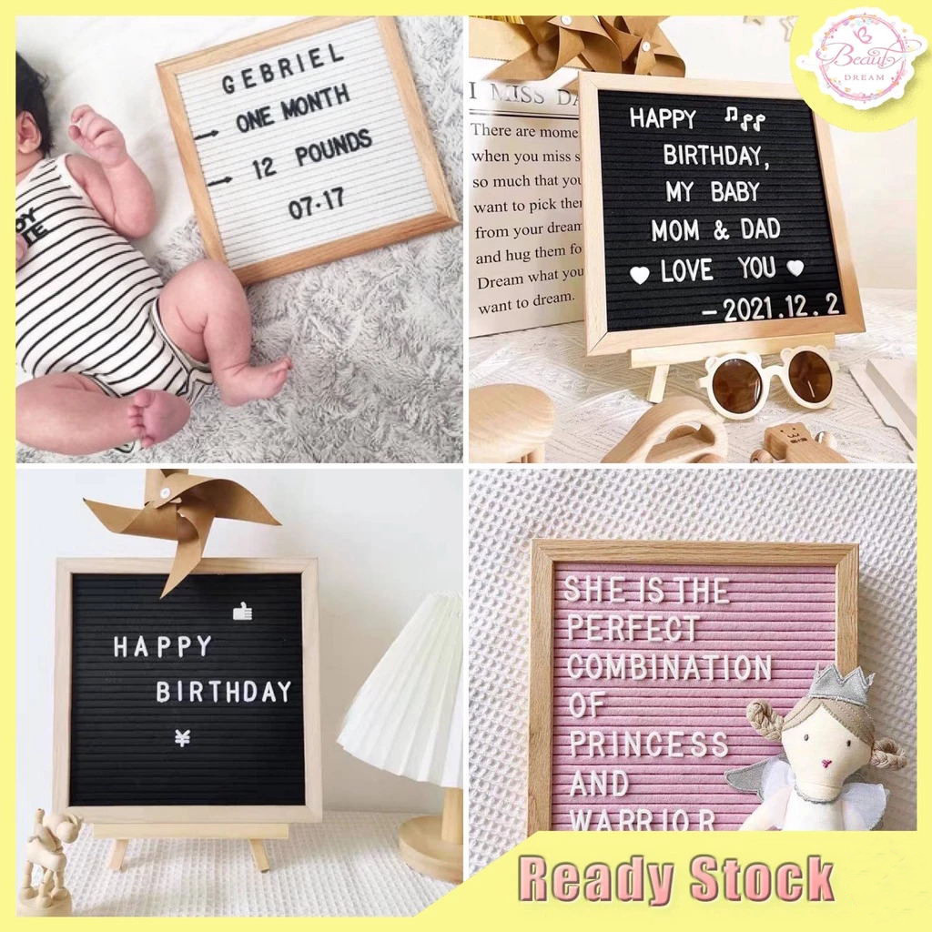 

Papan Nama Bayi / Felt Letter Board Set / Papan Huruf Letter Board / Sudah Termasuk Huruf / Papan Nama Huruf/Letter Board/Papan Menu