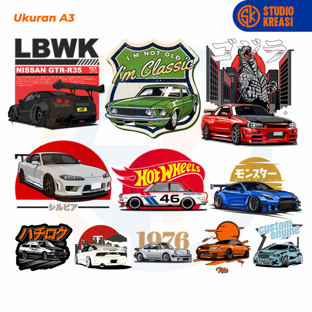Sablon Setrika Sablon DTF Satuan A3 Mobil - SIAP PRESS