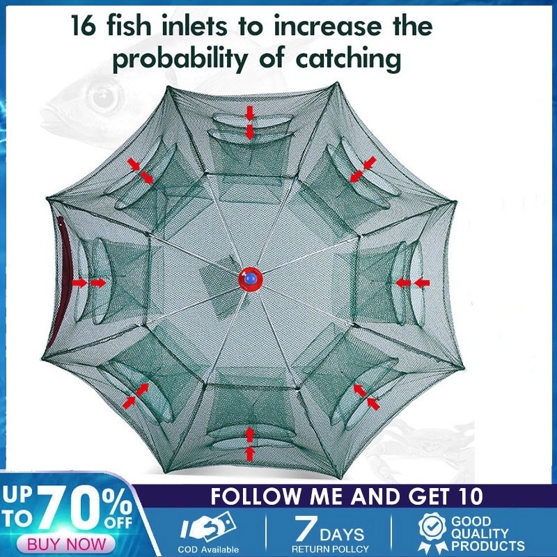Payung Bubu 16 Lubang Jaring Jebakan Perangkap Udang Ikan Kepiting Model Payung 16 Lubang