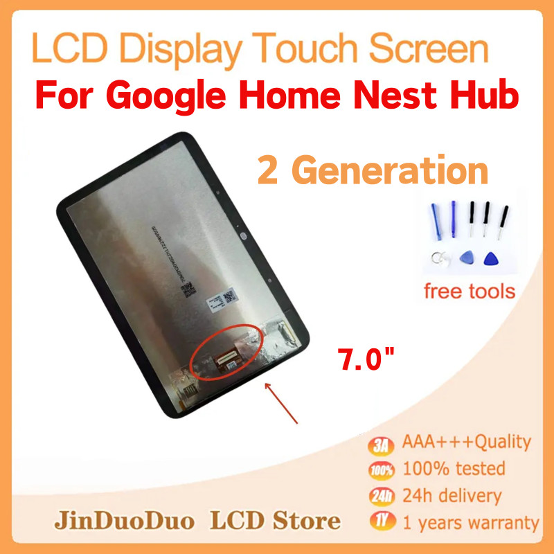 7"Original For Google Home Nest Hub 2 Generation LCD Display Tou  Screen Digitizer Assembly For Goog
