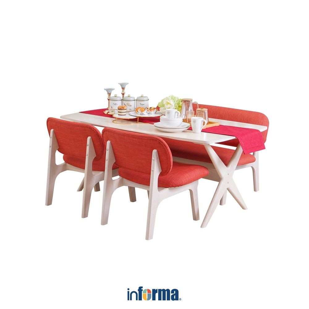 Informa Yiruma Set Meja Makan Dining Table Set Meja Kursi Ruang Makan Aesthetic Furniture Dining Roo