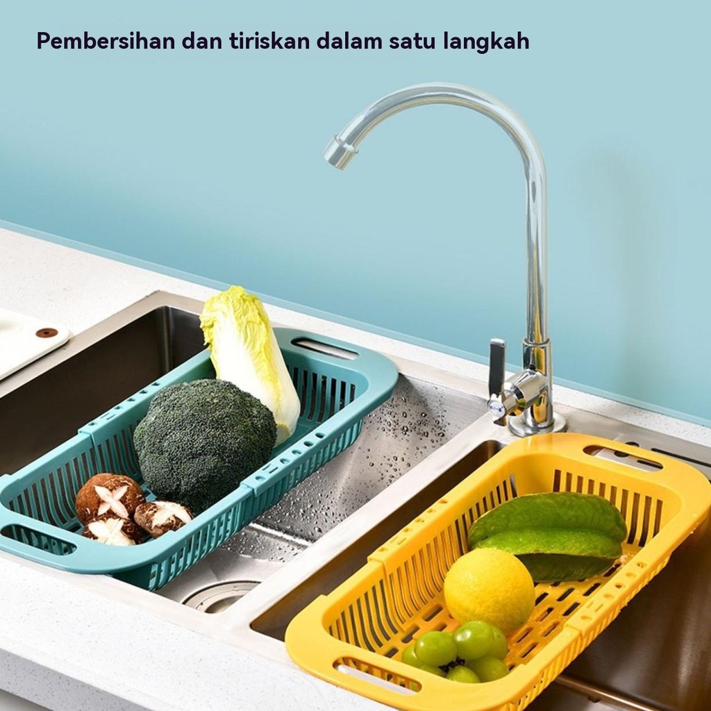 Keranjang Sayuran Teleskopik yang Dapat Disesuaikan Keranjang Plastik Persegi Panjang Keranjang Plas