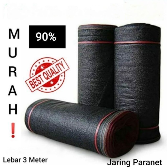 Jaring Paranet Lebar 3 Meter 90% Eceran - Paranet biasa 90%