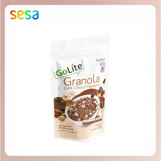 

GOLITE Granola Dark Choco Hazelnut 100gr - 100% Alami