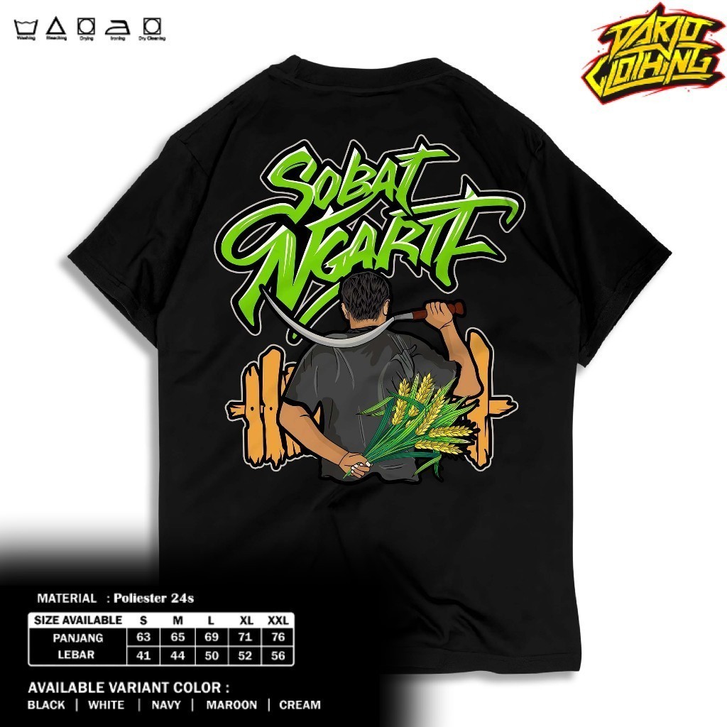 Kaos DarjoClothing - Kaos Sobat Ngarit Baju Distro Tukang Ngarit Rumput Peternak Muda Milenial A3374