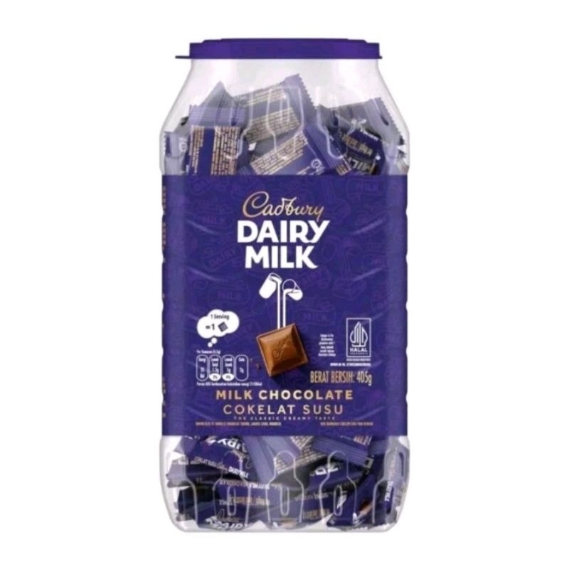 

Cadbury Dairy Milk Neaps Jar / Toples 405g isi 85-90pcs