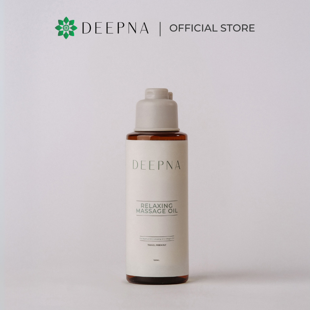 DEEPNA Relaxing Massage Oil 100Ml | Minyak Pijat Menghangatkan dan Menghilangkan Pegal - Natural Ing