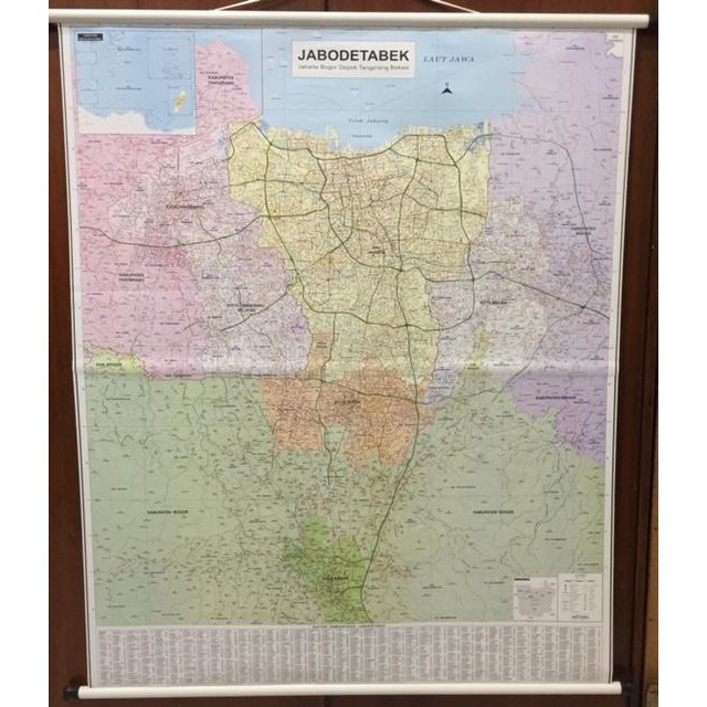 Peta Jabodetabek Besar Peta Dinding