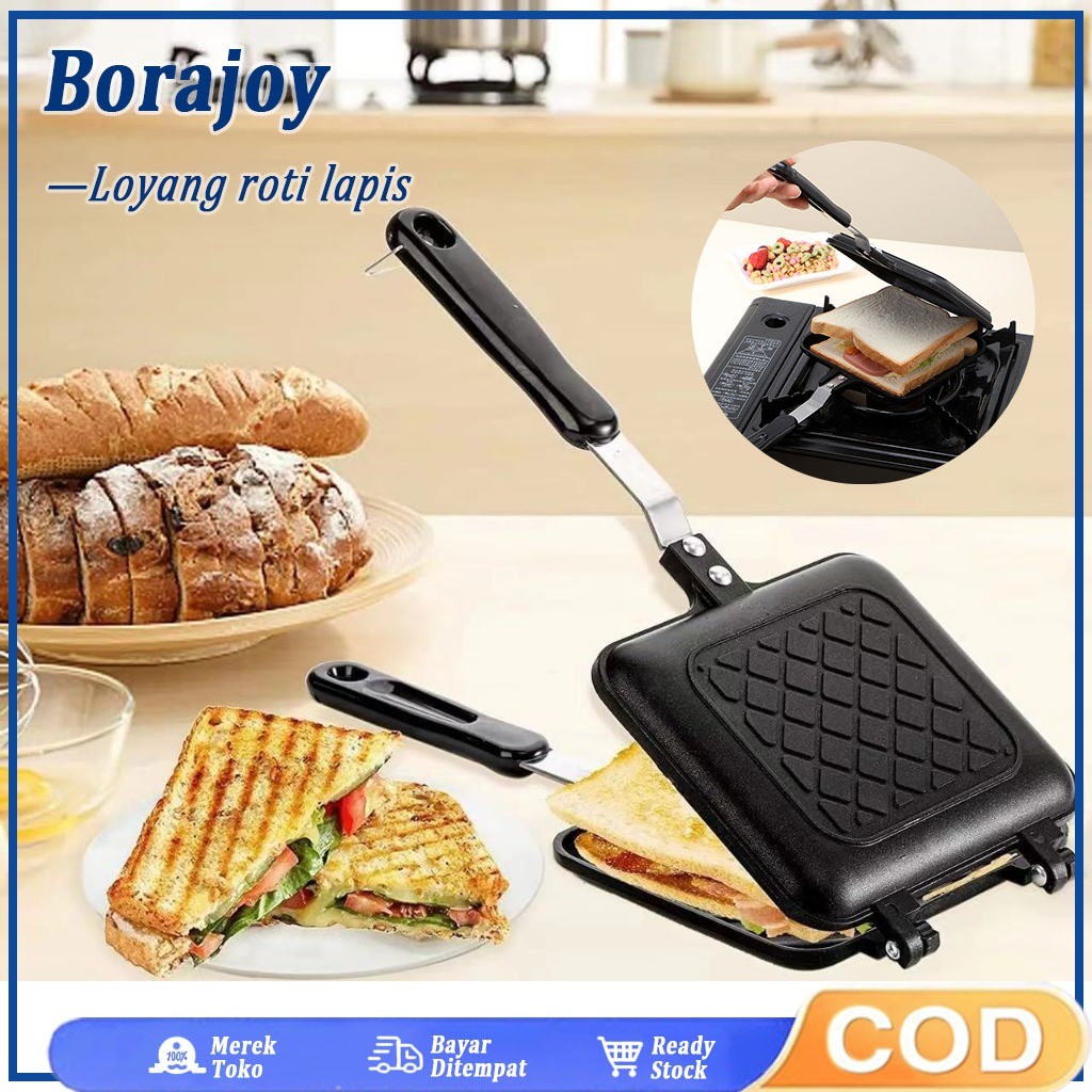 

Wajan penggorengan dua sisi wajan sandwich anti lengket cetakan wajan omelet wajan sandwich wafel