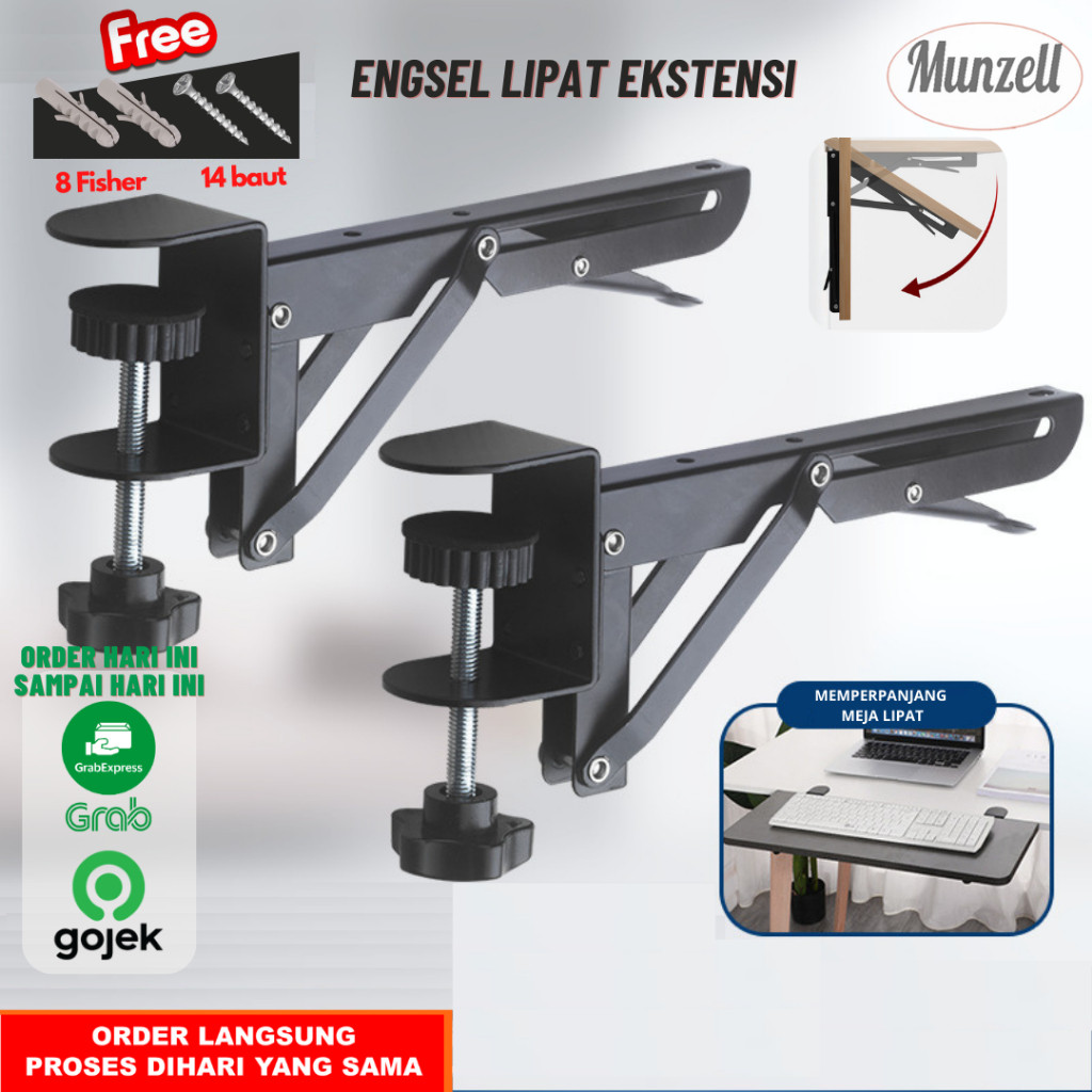 

Bracket Desk Extension Board Ekstension Meja Bisa Lipat Engsel Extension Lipat sambungan meja