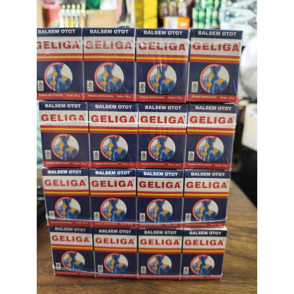Balsem Otot Geliga 10gr, 20gr, 40gr 1 box isi 12pcs