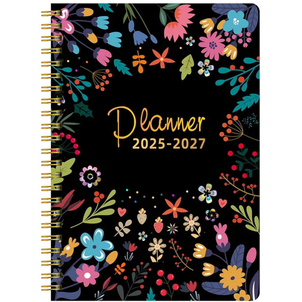 

2025-2027 Planner Notebook A5 Agenda English Inner 80gsm Monthly/Weekly/Daily School Supplies Stationery