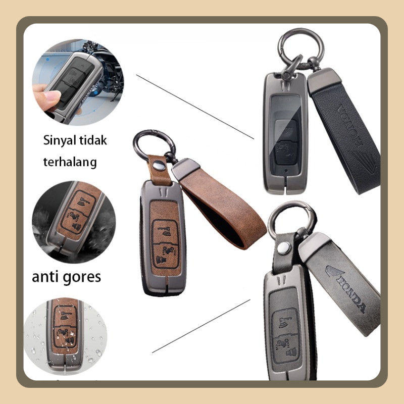 Cover Case Kunci Logam Kulit Motor /Untuk Honda STYLO 160 PCX 160 ADV 160/Casing Cover Kunci Remot K