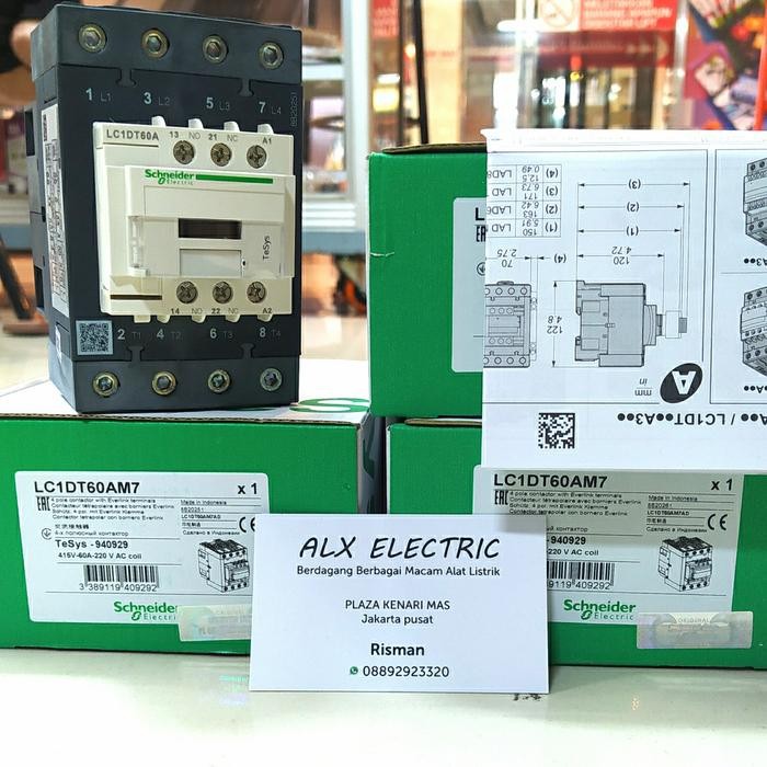 KONTAKTOR SCHNEIDER LC1DT60AM7 LC1DT60 LC1DT60A 220V ORIGINAL