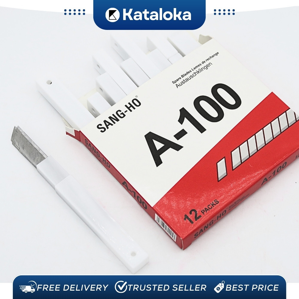 

KATALOKA ISI PISAU CUTTER CUTER KECIL SANGHO A 100 A100 A-100 REFILL KATER SEKOTAK (12 TUBE)
