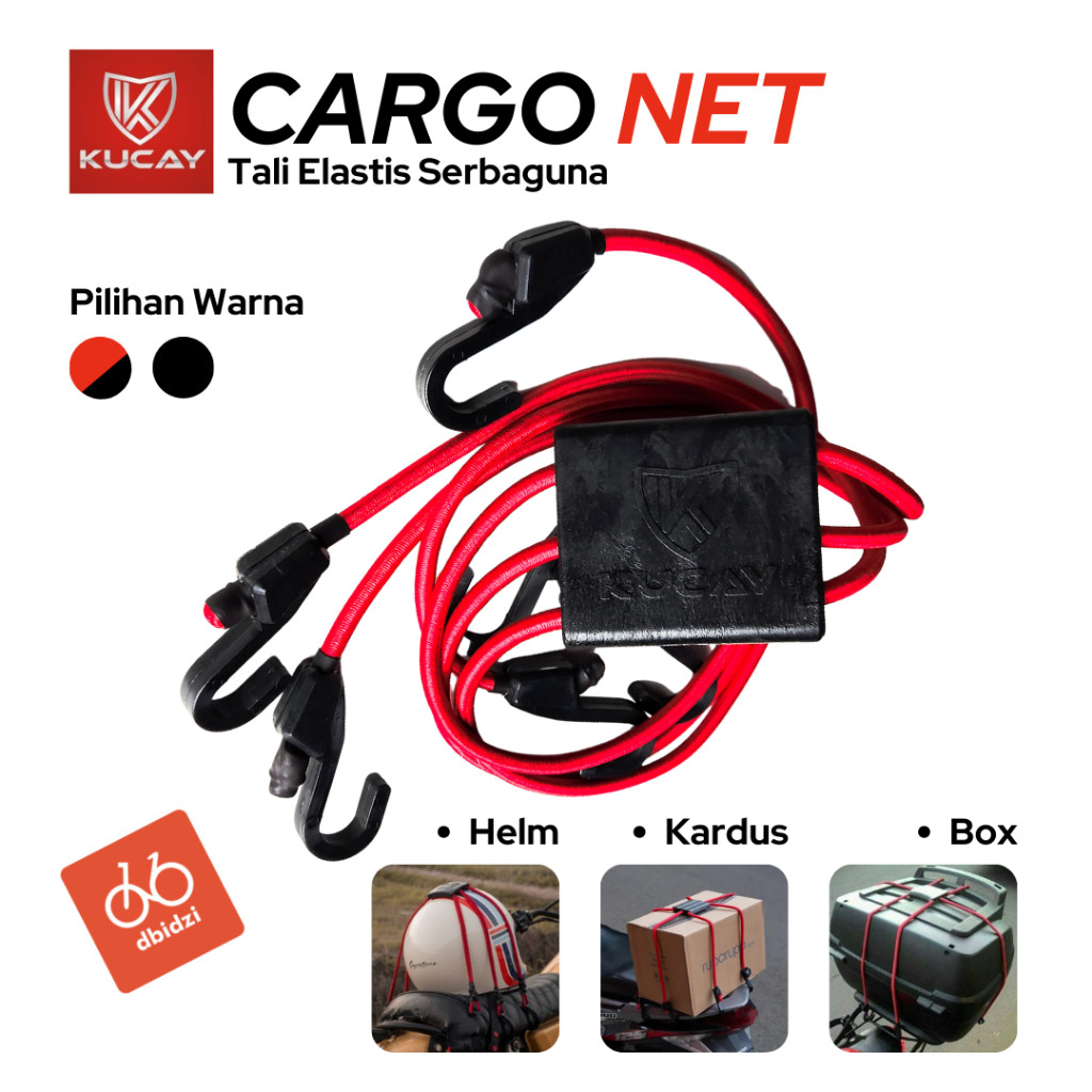 Tali Jaring Helm Motor Box Cargo Duffle Bag KUCAY Original Elastis