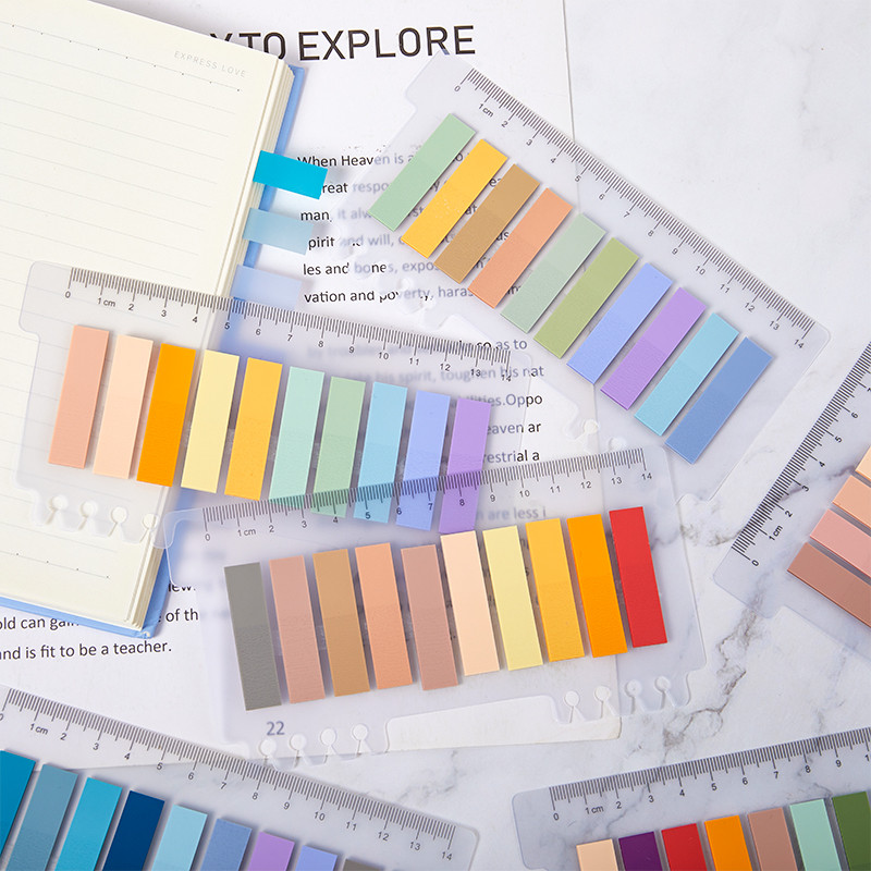 

200sheets/set Cute Morandi Sticky Tabs Sticky Notes Tabs Page Markers Memo Pad Stickers Notepad Book Annotation Office School