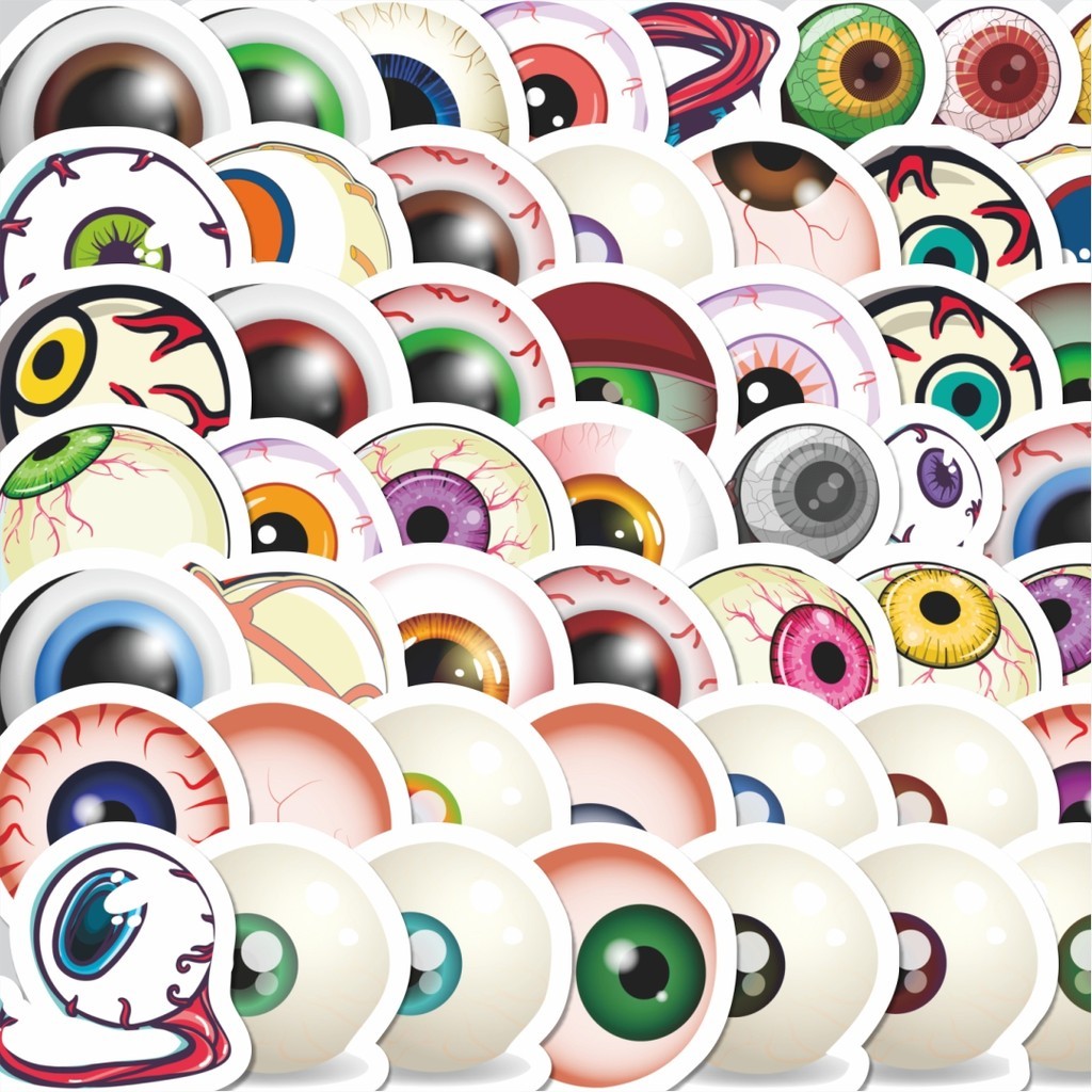 

Stiker Cutting Pack Stiker Horor Bola Mata Kartun Isi 100Pcs Series Aesthetic Lucu Keren Untuk Koper Bahan Vynil