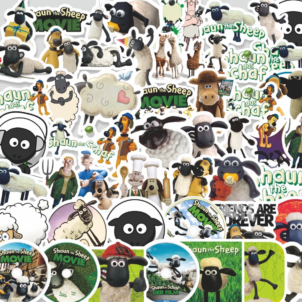 

Terbaru! 50 pc Sticker Kartun Shaun The Sheep Sticker Isi 100Pcs Series Aesthetic Lucu Keren Untuk Koper Bahan Vynil