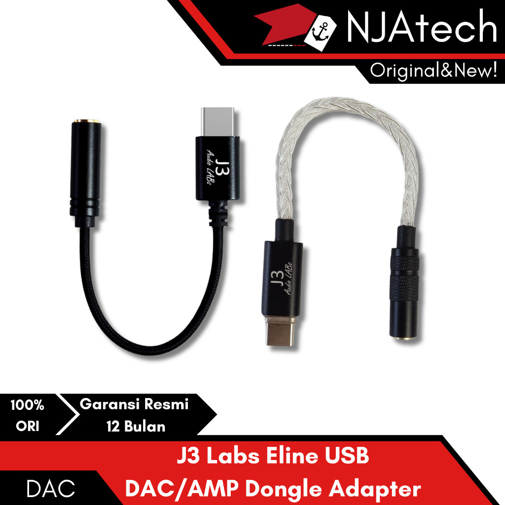 J3 Labs Eline USB Audio Dongle CX31993 32 Bit 384 Khz Ultra Low Noise DAC / AMP
