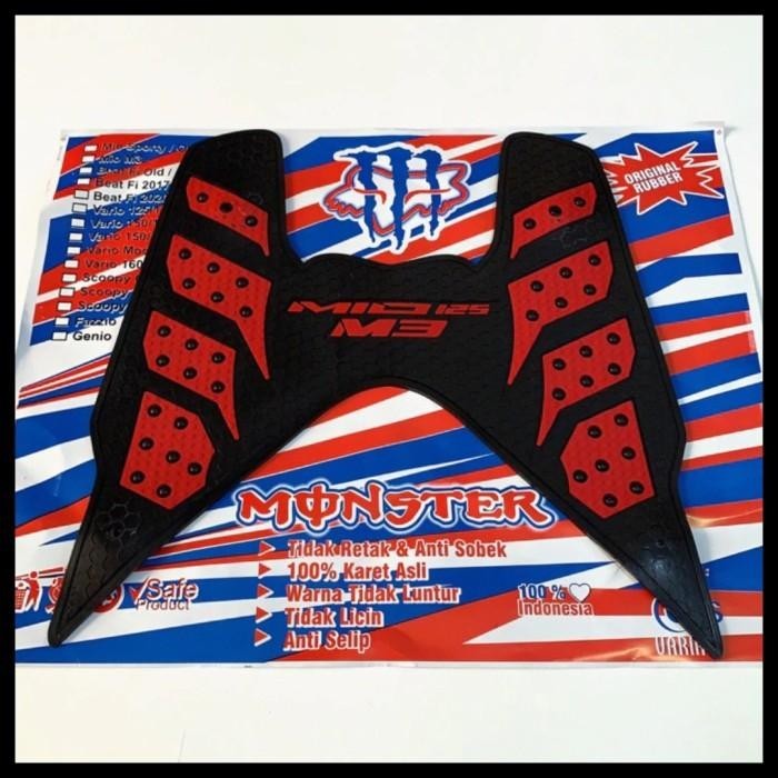 KESET KAKI MOTOR MIO M3/KARPET ALAS INJAKAN KAKI MOTOR MIO S/GT/MIO J - Merah