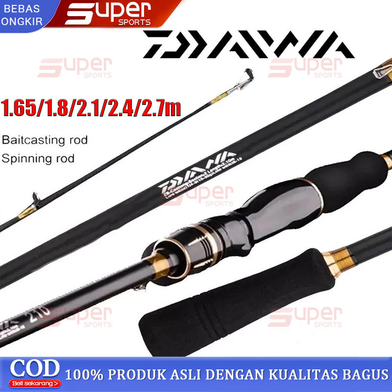 DAIWA Fishing Rod Reel Pancing Casting Reel Joran Pancing 1.6m/1.8m/2.1m/2.4m/2.7m Joran Spining Spi