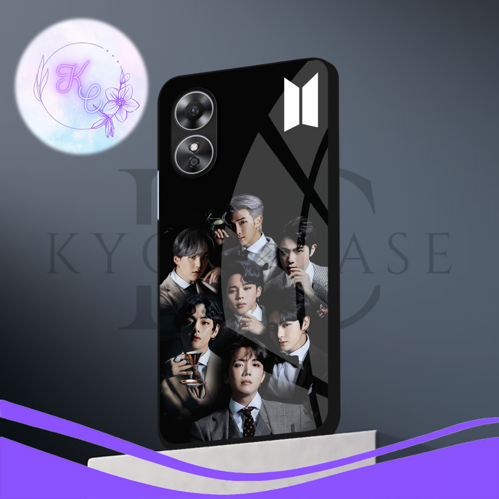 |PK01| KYON CASE OPPO A17 A17K GLOSSY KILAU EFEK KACA | BAHAN CASING SOFTCASE & HARDCASE |  KESING K