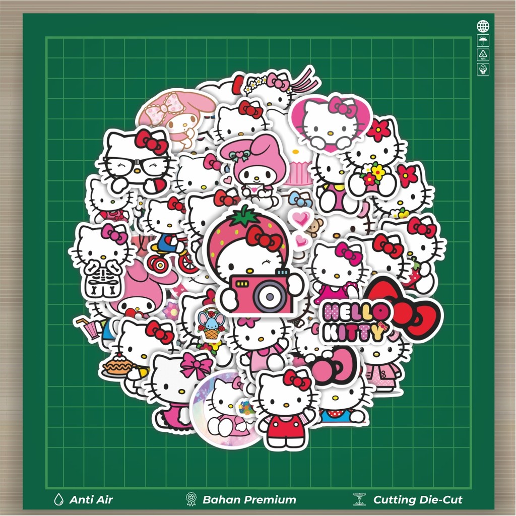 

HOT 50 PCS STIKER Stiker Kartun Hello Kitty Stiker Fashion Cars Decal Dingin Kartu Album Custom Vinyl Anti Air- Sticker Aesthetic Buku Journal Koper Casing HP Tablet Laptop Helm Motor Botol Minum