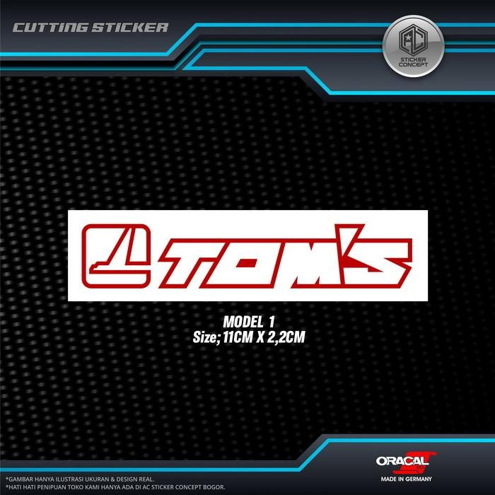 Cutting Sticker Toms Toyota Jdm Stiker Kaca Body Mobil Bahan Waterproof
