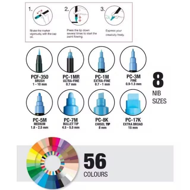 

Posca Paint Marker PC - 1M - Extra Fine Point Size 0.7mm - BROWN