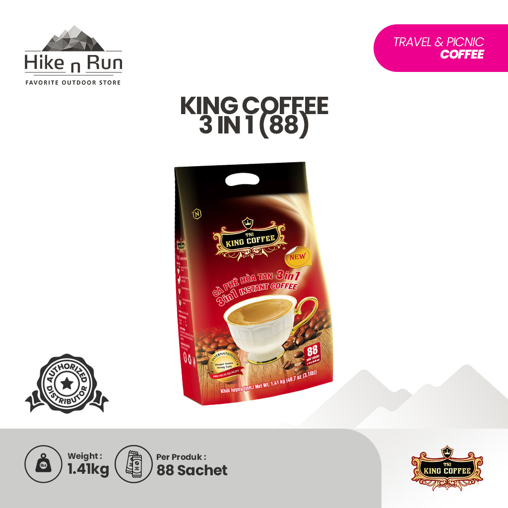 

King Coffee 3in1 Kopi Vietnam Asli dari Trung Nguyen produsen kopi G7 isi 88