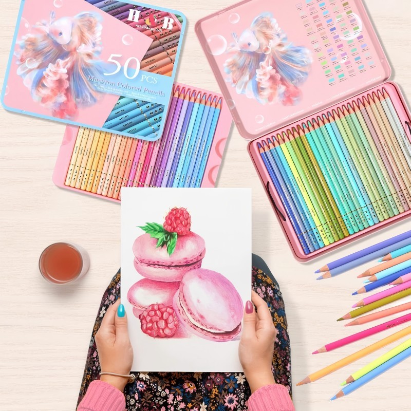 

Pensil Berwarna Set Sikat Pensil Berwarna Berwarna 50 Warna Profesional Seni Lukisan Besi