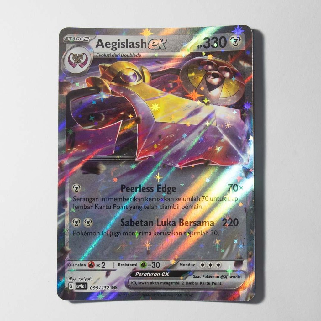 Aegislash EX RR 099/132 SV4s Pertemuan Paradoks Kartu Pokemon TCG Original Indonesia