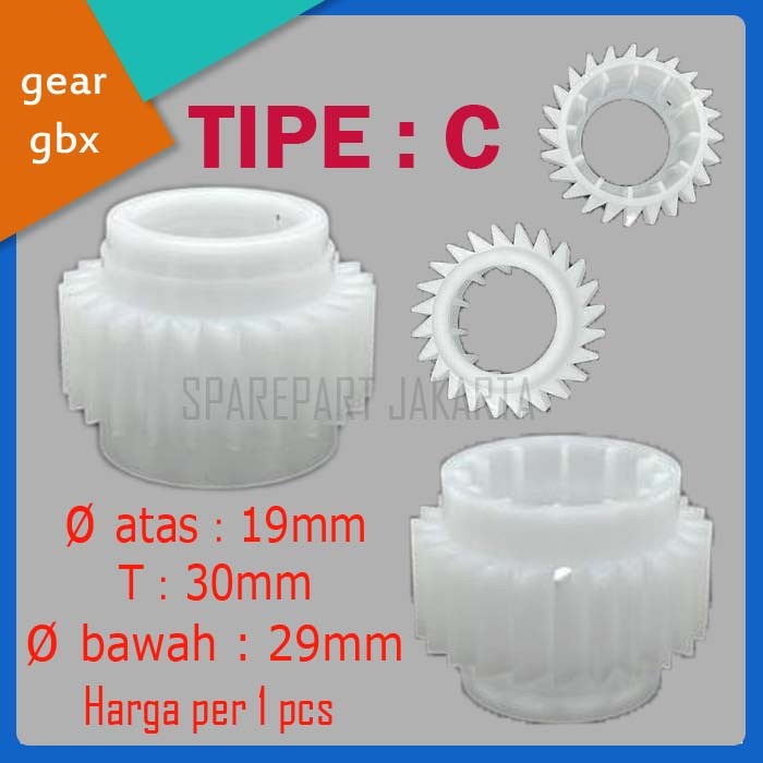 Gear plastik gearbox mesin cuci 1 tabung 033C
