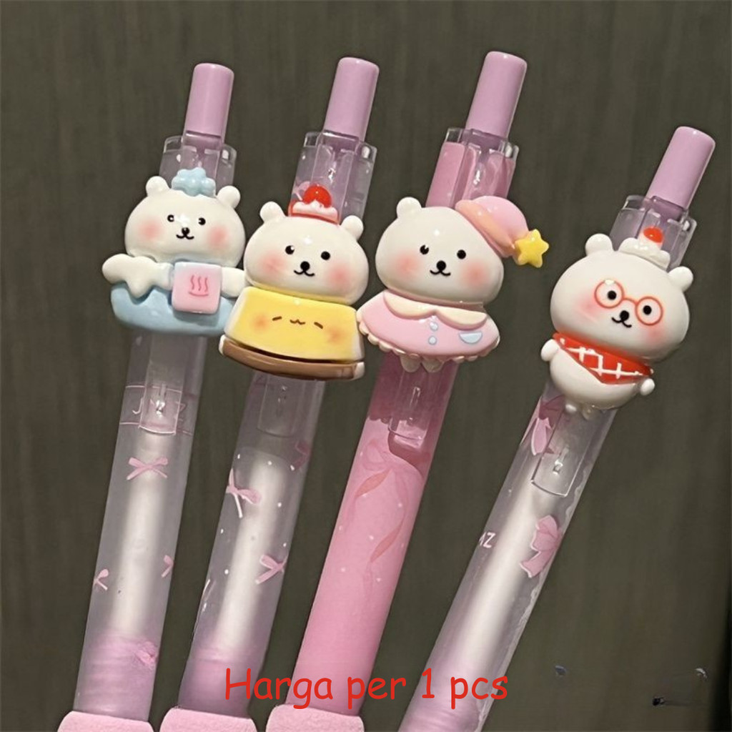 

[doodledreams] Pulpen Bear Lucu 1 PCS / Cute Pen / Bolpen Tinta Lucu / Alat Tulis Sekolah